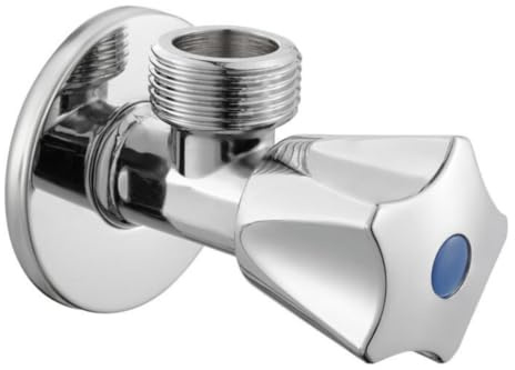 pokm toolsmarket - 1/2 x 3/4 Eckventil Absperrventil Messing Chrom Winkelventil mit Abdeckung | Küche Bad Spülmaschine Waschmaschine
