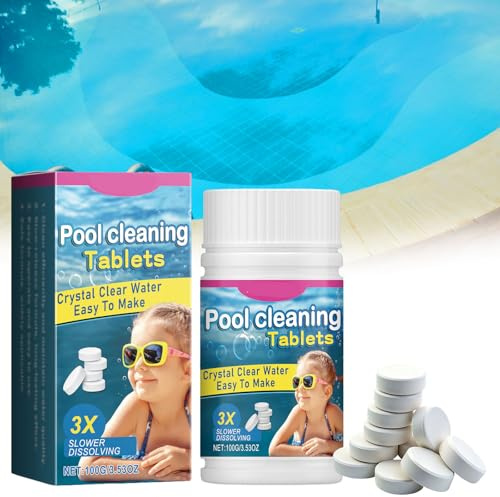Pool Cleaning Tabletes, 100g Compresse Effervescenti Per Piscina, Swimming pool Tablets, per Piscina, Toilette, Jacuzzi, Spa
