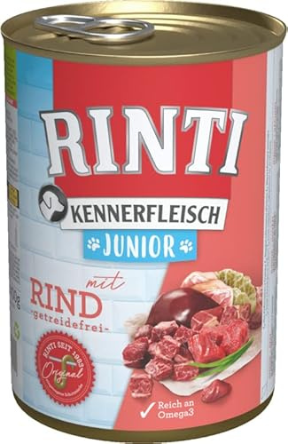 Rinti Hundenassfutter Kennerfleisch Junior Rind 6x400g
