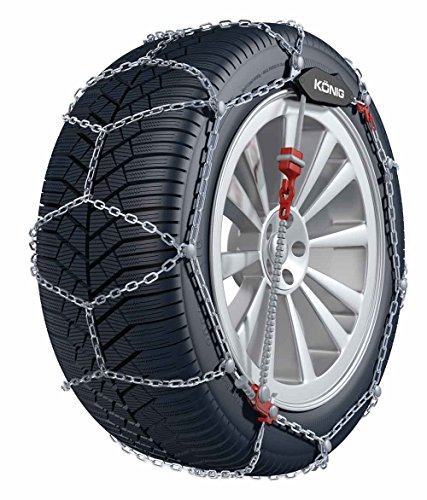 BB-EP Schneekette KÖNIG – Die 9mm-Schneekette mit Selbstspannsystem – Zugelassen für Dacia Duster (2014) mit der Reifengröße 215/65 R16 im Set