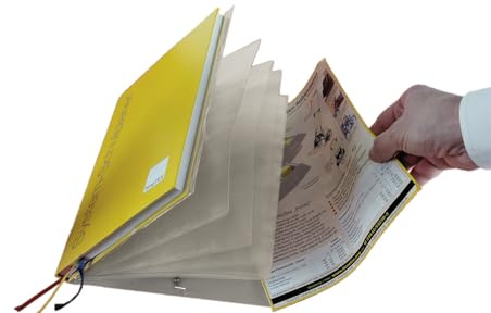 TimeTEX - Aufsteck-Fächermappe für Schulplaner A4-Plus | Fächermappe A4 zum Verstauen & Organisieren von Dokumenten für Schulplaner | Transparent