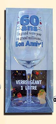 Bazooka Verre À Vin Géant Anniversaire 1 Litre 60 Ans
