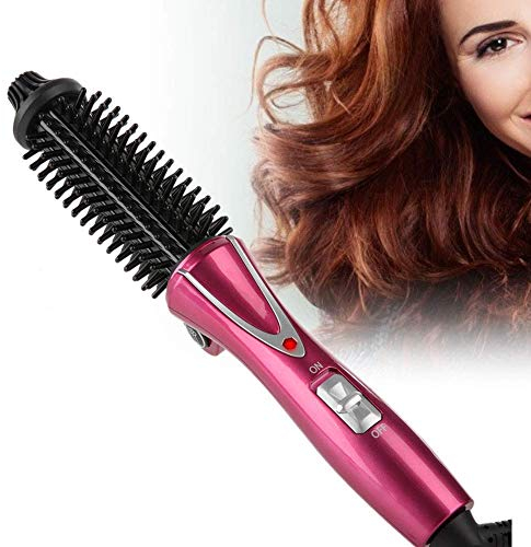 Curling Wand, Hair Curling Brush, Anti Scald Instant Heat Up Hair Curler Hot Brush Professional Hair Crimpers for Women Multi Stylers Brush(UK Plug 220-240V)
