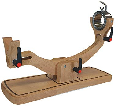 Hidalgo - Supporto per prosciutto Xauco, con base in legno di faggio e testa girevole a 360 gradi, in acciaio inox