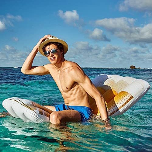 72 '' Géant Gonflable Bière Tasse Piscine Flotteur Bouteille Transat Floatie Radeau Adulte Natation Anneau Partie