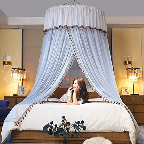 FEWIHIWEAS Kid Baby Bett Baldachin Bettdecke Moskitonetz Vorhang Bettwäsche Romantisches Baby Mädchen Rundkuppelzelt Baumwolle-A, 1,0 m (3,3 Fuß) Bett