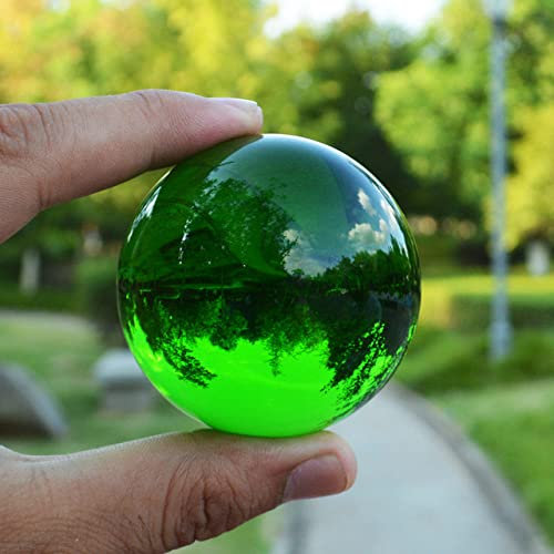 HUANSUN 30/40MM Sfera di Cristallo K9 Globo Sfera Sfera di Quarzo Fotografia Sfera di Decorazione Sfera di Cristallo Sfera di Vetro, Verde, 3 cm