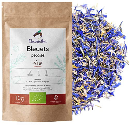 Chabiothé - Pétales de Bleuets BIO 10g - Tisane de Centaurea cyanus L - fleurs comestibles