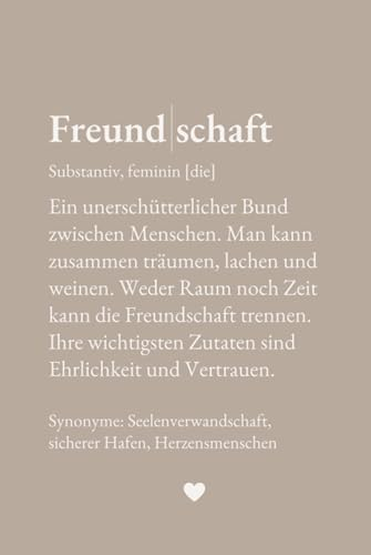 Notizbuch Freundschaft: A5 | Gepunktetes Papier | 150 Seiten | Geschenk, Dankeschön, Mitbringsel | Perfekter Begleiter für Unterwegs