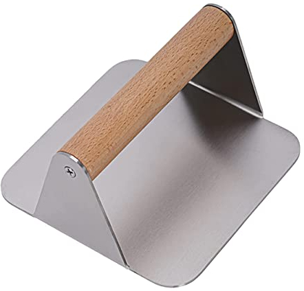 MAGICLULU Stainless Steel Meat Presser Square Burger Pressing Mold Kitchen Gadget for Making Patties