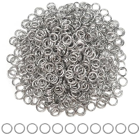 TOAOB 500 Stück Biegeringe Edelstahl Grau 4 mm Jump Ringe