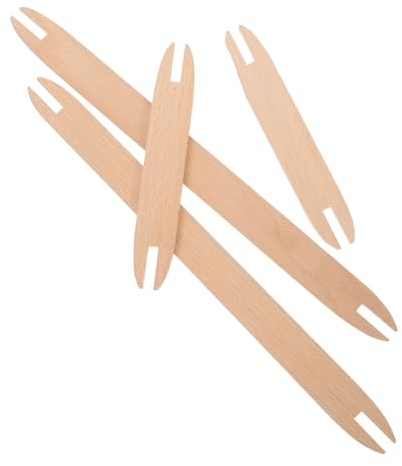 VILLFUL 4stücke Teiliges Webschiffchen Aus Holz Langlebige Strickwerkzeuge Für Diy Handarbeiten Zum Weben Von Pullovern Schals Und Wandteppichen Praktische Größenmix Für Flexibles Garnhand