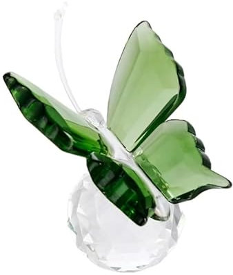 QIANGYTHENKO Schmetterling Figur Glas Schmetterling Tier Briefbeschwerer Skulptur Tisch Ornament Weihnachtsdekoration
