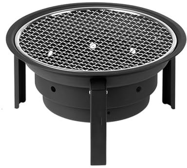 Holzkohlegrill, Grill for den Innenbereich, Tisch-Holzkohlegrill, tragbarer Grill aus Gusseisen mit Beinen, Multifunktions-Grill for Kohle-Holzkohle, kleiner tragbarer Räuchergrill for drinnen und dra