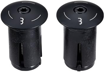 BBB Cycling Lenkerendkappen - ScrewOn Alu Reflective - Robuste Aluminiumkonstruktion mit Reflektierender Oberfläche - Wiederverwendbare Lenkerstopfen - Fahrrad Zubehör - BHT-97 - Schwarz