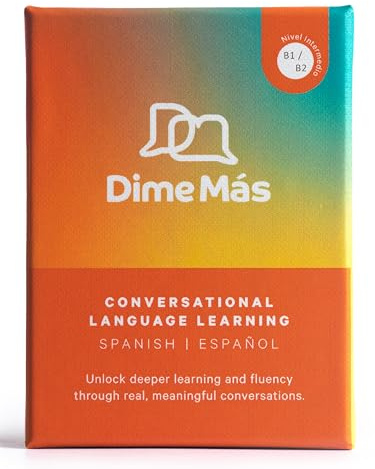ProFluency - Dime Más - Tarjetas de conversación en español (60 tarjetas de aviso) - iniciadores de conversación y aprendizaje - Juego de preguntas y respuestas para amigos, familiares, estudiantes de