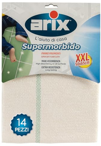 Arix | Superweich, schonendes Bodentuch, XXL-Format, für häufiges Waschen, 65 x 50 cm, Bodentuch – 14 Stück