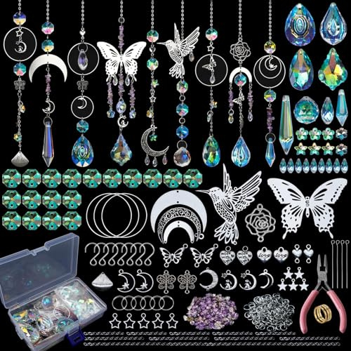 400pcs Crystal Sunshade Kit, Star Crystal Sunshade, Diy Sunshade Diy Sunshade, Sunshade for Window, Garden, Party, Wedding Decoration