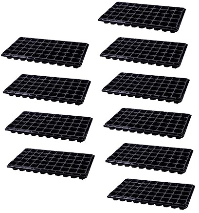 Milisten 10pezzi Vassoio di Germinazione Celle per Piante da Giardino Starter Vassoio per Fiori Ortaggi e Alberelli Riutilizzabile per Semina e Trapianto
