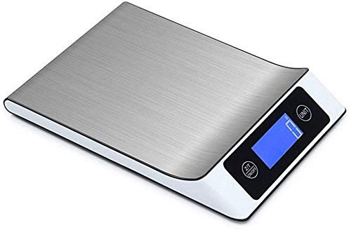 OZBMA Bilance elettroniche Professionali da Cucina digitali ad Alta precisione per la Cottura degli Alimenti con Ampio Display LCD (nero-10 kg/1 g (Bianco 10 kg/1 g)