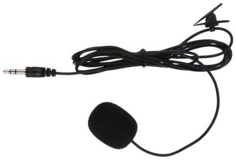 TOVINANNA 5 Stück Lavalier Ansteckmikrofon Schwarz aus PVC für Aufnahmen | Adapterkabel für Smartphones, Tragbar mit Stabilem Clip, Passend für Desktopcomputer und Laptop