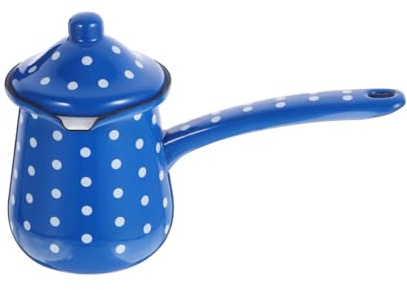 QUMIIRITY Caffettiera Smaltata Vintage per Caffè e Tè Contenitore Riutilizzabile per Bevande Calde e Fredde Adatta Piani Cottura Elettrici e Ceramici Resistente Alte Temperature
