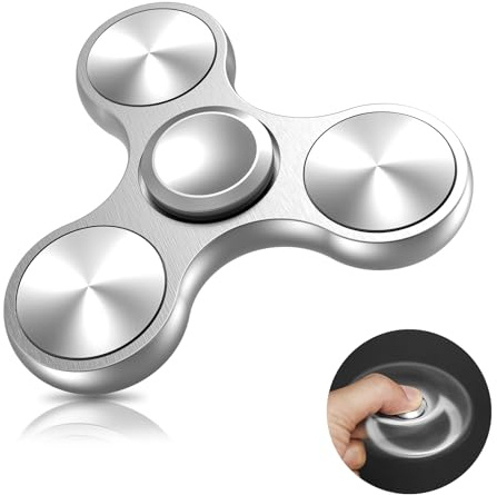 Coolden Fidget Spinner Metall Fidget Toys Hand Spinner Kinder Erwachsene | EDC Anti Stress Spielzeug Hochwertig Edelstahl Stressabbau Coole Gadgets Finger Kreisel Leiser für Büro Schule Geschen