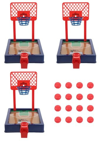HONITANO 3 Set di Giocattoli da Basket da Tavolo - Canestro da Basket in Miniatura con Palline, Giochi da Scrivania, Giochi Sportivi da Tavolo per Bomboniere di Compleanno, Premi Premio in Classe