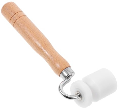 Angoily Rullo per Cuciture Carta da Parati Impugnatura in Faggio, Utensile a Rulli per Angoli Muro a Secco, Pressore Portatile per Lisciare Giunzioni e Finiture Pareti senza Bolle