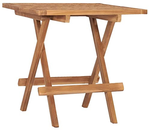 VIHHQGC Solid Teak Outdoor Dining Table Folding Teak Wood Garden Table for Indoor and Outdoor Use Weather Resistant Garden Furniture Folding for Indoor and Use 50x50x50 cm