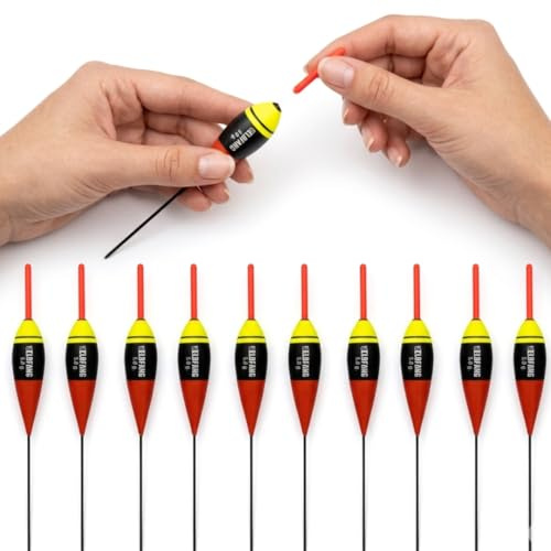 elbfang 10er Set Allround-Posen – Feststellposen & Knicklichtposen für Tag & Nacht – Angelposen Set für Forelle, Zander & Karpfen (4g, 5g, 6g oder 8g)