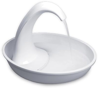 Pioneer Pet Swan Pet Drinking Fountain for Cats and Dogs - 80oz Capacity, Great for Multiple Pets – Great for Pets Who Love the Faucet - Bubbler and Bowl Dispenser Design Keeps Water Moving