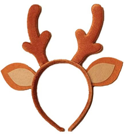 Haarreif für Babys, Rentier-Geweih und Ohren, für Weihnachten, braun