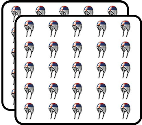 Serbia Flag Water Polo Cap Decorative Scrapbooking Sticker Waterproof Vinyl Stickers for Water Bottle, Laptop & Phone Case – 50 Pack