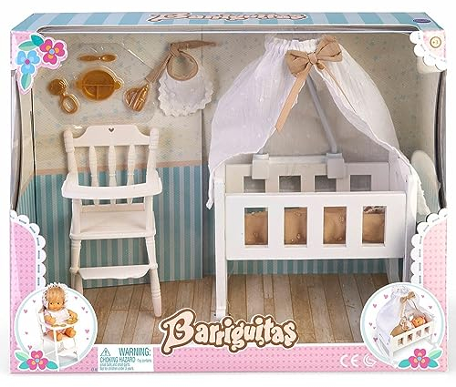 Barriguitas - Ensemble lit, Chaise Haute et Accessoires pour bébé T ventouses (Famosa 700015557)