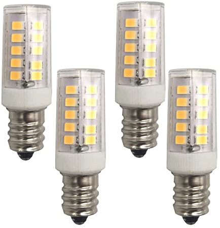 QLEE Led 2W E12 Candelabra Bulb 12V - 24v Warm White 3000k Chandelier Light Refrigerator Bulb Garage Door Light Replacement 250lm 20W Halogen Bulb Not Dimmable (E12 12v/24v 4 Pack)