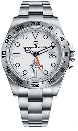 Pagani Design herrenuhr automatik GMT Business Sports Mechanisch Herrenuhren Wasserdicht 100M Analogue Edelstahl Armbanduhr für Männer