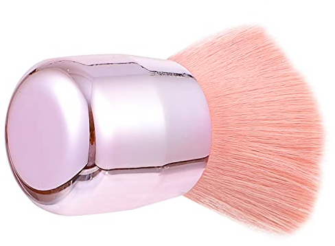 Lurrose Foundation Makeup Brush Flat Top Kabuki Face Blush Fluffy Soft Bristles Multi Purpose Loose Powder Brush for Powder Liquid Cream Buffing Stippling Makeup Tools Pink