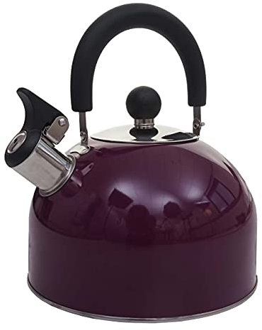 Flötenkessel HWC-J67, Wasserkessel Teekessel, Edelstahl hitzebeständig 2,5l - violett