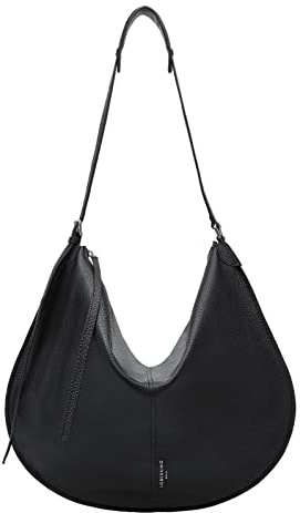 LIEBESKIND Berlin Damen Naomi Heavy Pebble Hobo L, Schwarz, Large (HxBxT 41.3cm x 51.7cm 0.5cm) EU