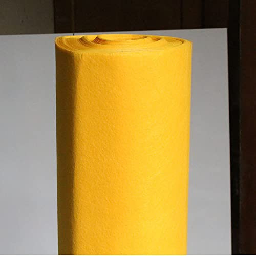 LPLND Qualität Gelb Filz Stoff 85 cm breit Filzstoff Bastelfilz Farbig Filz Blätter Vliesstoff Kinder DIY Zubehör zum Handwerk Nähen Projekte 1mm Thick(Size:85 * 500cm)