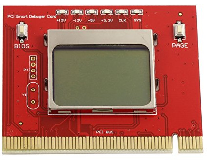 Ruilogod PCI-Motherboard-Debug-Reparatur-LCD-Test Postkarte rot für PC-Desktop