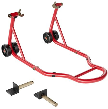 SPECSTAR Cavalletto Moto Capacità 200KG Sollevatore Ruota Posteriore con Bobina Forcellone Regolabile U+L Cavalletto Paddock Robusto