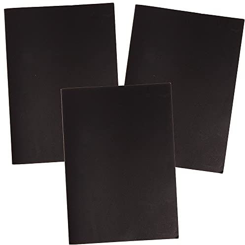 Baker Ross FX433 Schwarze A4 Skizzenbücher-3er Pack, Skizzenblock für Kinder und Erwachsene, Zeichenblock für Schulen, Zeichenpapier, Schwarz