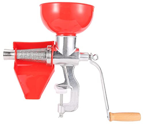Tomatenpresse, Manuelle Fruchtsaftpresse Obst Tomaten Juicer Aluminiumlegierung Dicker manueller Entsafter Mit Schraubzwinge zur Tischmontage,27 x 34 x 22 cm
