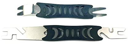 2 strumenti per serratura per porta, in acciaio inox, con inserto a mano fantasma, design a doppia testa e impugnatura antiscivolo per aprire i fermi per porte
