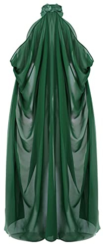 DRHOM Vintage Women Bridal Veil Cloak Halter Capelets off shoulder Shiny Button Shaw Cloak For Wedding Pary