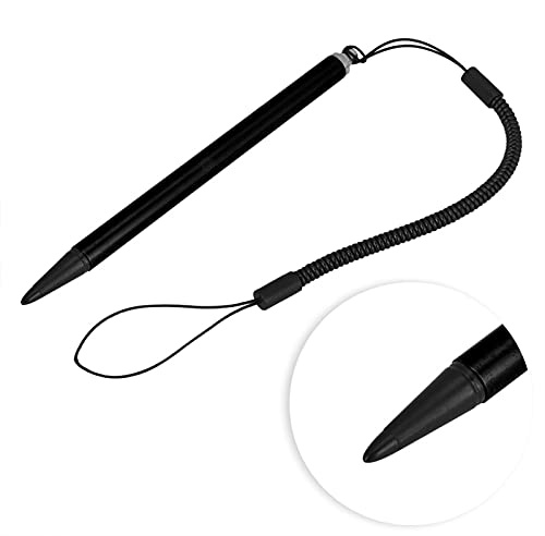 ANGGREK Penna stilo con punta fine per touch screen Android con corda, stilisti, schermi, punta a penna, punta elettronica, computer portatile sottile, (nero)