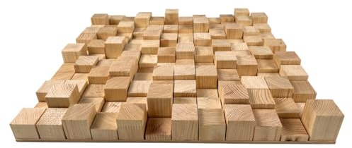 Wooden Acoustic Diffuser «SKYLINE» - 50x50 cm (19.7x19.7 Inches) | 2D QRD | Wood Wall Art Panel | (Thickness 55mm, Skyline)