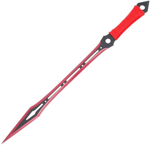 G8DS Bushcraft Messer Machete Rotem Schliff Gürtel Messer Survival Messer scharfes Jagdmesser Überlebensmesser Outdoor Messer mit Scheide für Wandern Camping Garten